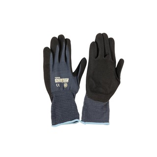 ถุงมือถักเคลือบ 518 M สีดำ TOWA Knitted gloves coated 518 M black color TOWA