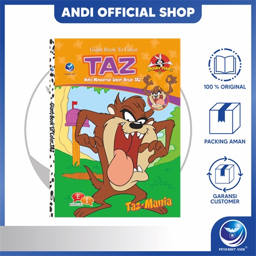 Andi สํานักพิมพ์ - สมุดระบายสีขนาดใหญ่สุด TAZ: Giant Book To Color TAZ, Taz- Mania / CVAN35479 (WB) 