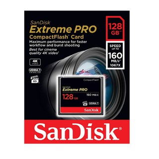 เมมโมรี่การ์ด CF Card SANDISK 128GB EXTREME PRO 160MB/s*1067X (SDCFXPS-128G-X46) - รับประกันตลอดอายุการใช้งาน