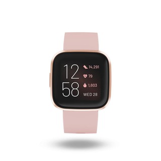 Fitbit นาฬิกาข้อมือสมาร์ทวอทช์ Versa2 (NFC) รุ่น FB507RGPK-FRCJK - Petal/Pale Copper Rose