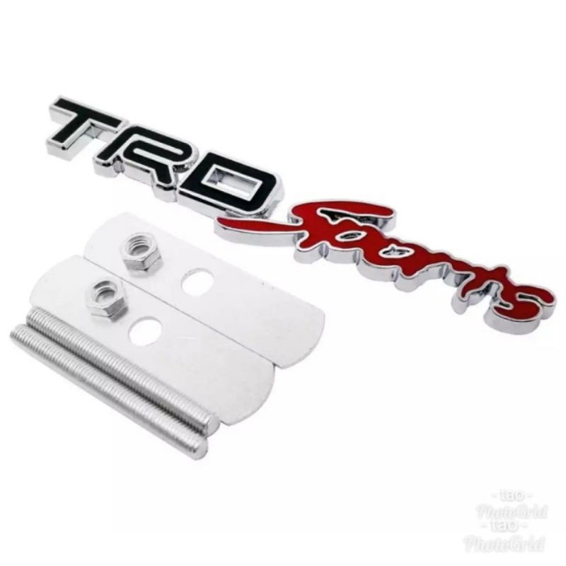 โลโก้กระจังเหล็ก trd sport สีดำแดง
