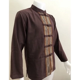 เสื้อผ้าเมือง คอจีน กระดุมจีน เดินเชือก(สี) แขนยาว