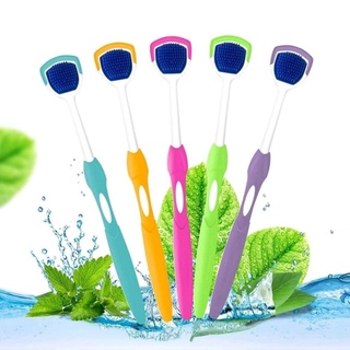 แปรงขูดลิ้น แปรงทำความสะอาดลิ้น Tongue brush