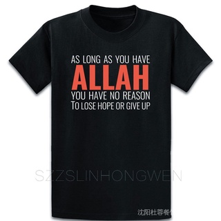 เสื้อยืดสีขาวเสื้อยืด พิมพ์ลาย we have Allah style สไตล์ยุโรป ของขวัญวันพ่อ สําหรับผู้ชายS-4XL