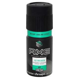 🔥สินค้าขายดี!! แอ๊กซ์ ไอซ์ เบรคเกอร์ สเปรย์น้ำหอมระงับกลิ่นกาย 150มล. Axe Ice Breaker Deodorant Body Spray 150ml