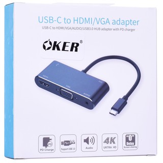 Oker USB-C to HDMI/VGA adapter (9573S)