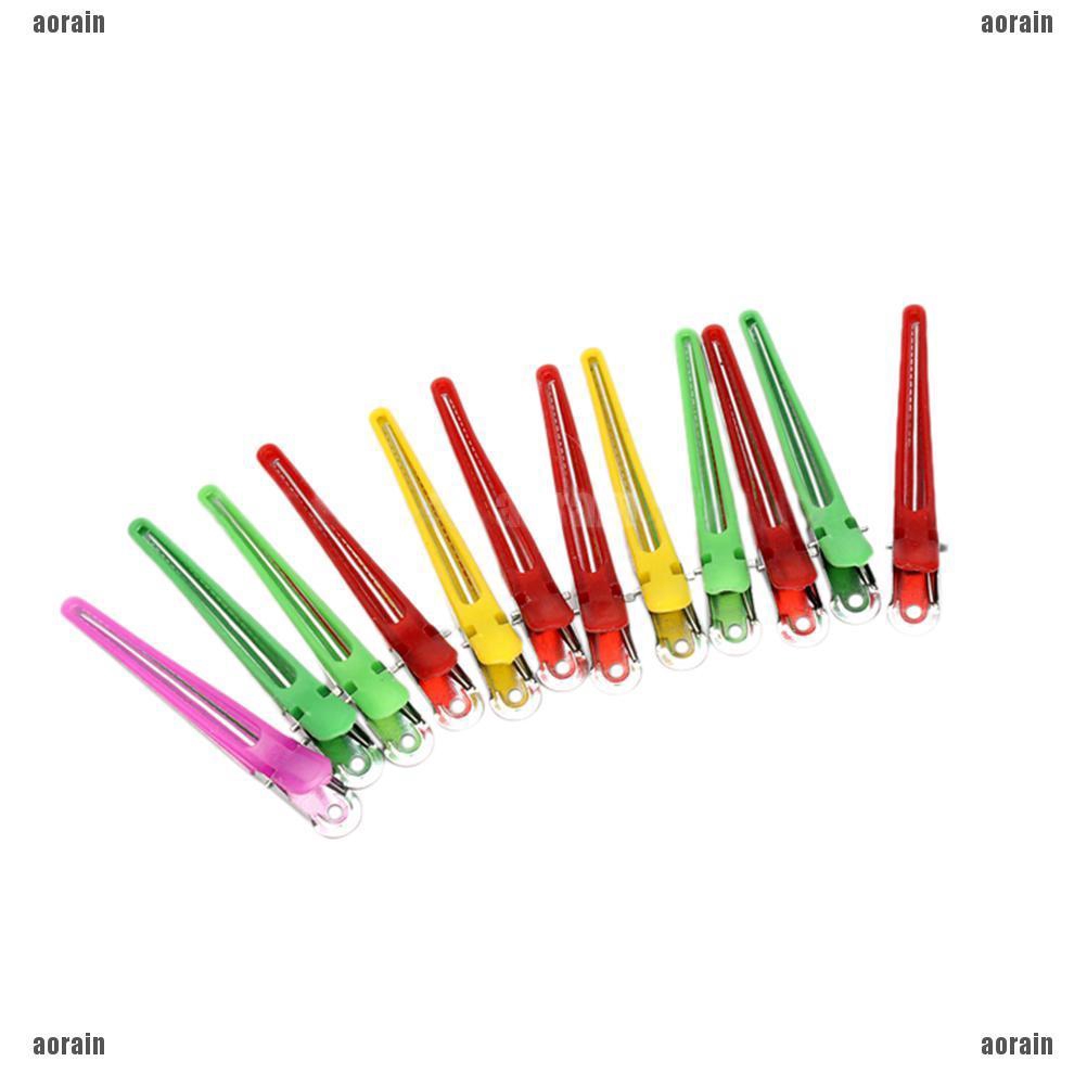 AG 12pcs Colorful Hairdressing Salon Sectioning Clips Clamps Hair ...