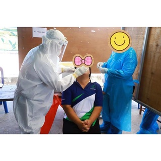 CPE GOWN กาวน์ใช้แล้วทิ้ง ชุดPPE ป้องกันสารคัดหลั่งพร้อมส่ง UK46