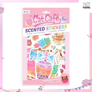 สติ๊กเกอร์มีกลิ่นหอม Chocolate Scented Stickers แบรนด์ Ooly ลาย Cat Cafe