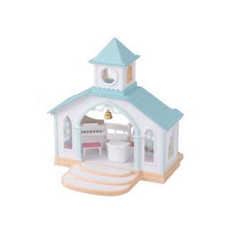 🌸Limited🌸 Sylvanian Forest Wedding Church มือ 1 กล่องญี่ปุ่น โบสถ์ แต่งงาน สีฟ้า พาสเทล เปียโน คู่แต่งงาน กระจกสี