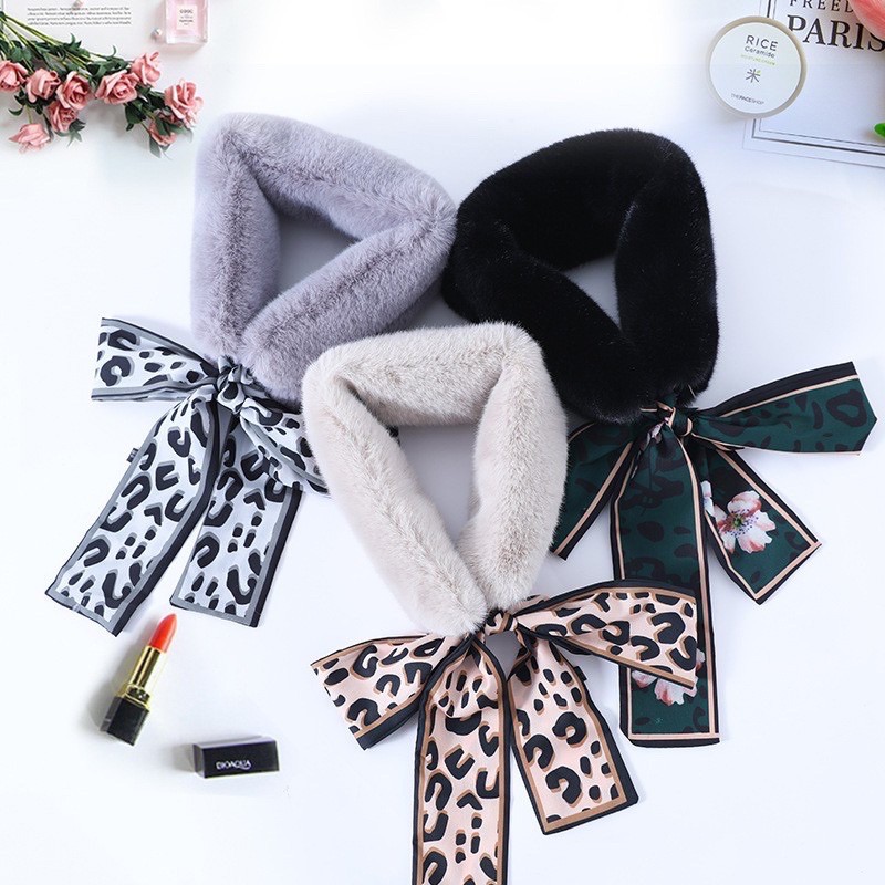 SCA-Fur ผ้าพันคอกันหนาว ขนเฟอ หนา นุ่มนิ่ม นุ่มลื่น