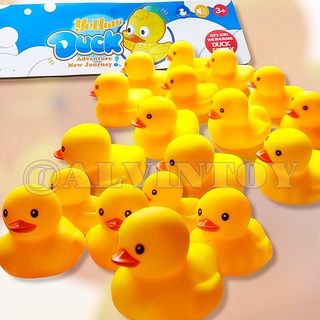 ส่งเร็ว พร้อมส่ง เป็ดเหลือง B Duck มี 2 ขนาดให้เลือก 12 ตัว ขนาด 5 ซม. / 6 ตัว ขนาด 8 ซม. บีบได้ มีเสียง ลอยน้ำได้