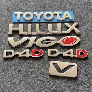 โลโก้ TOYOTA HILUX VIGO D4D V (จำนวน 6 ชิ้น)