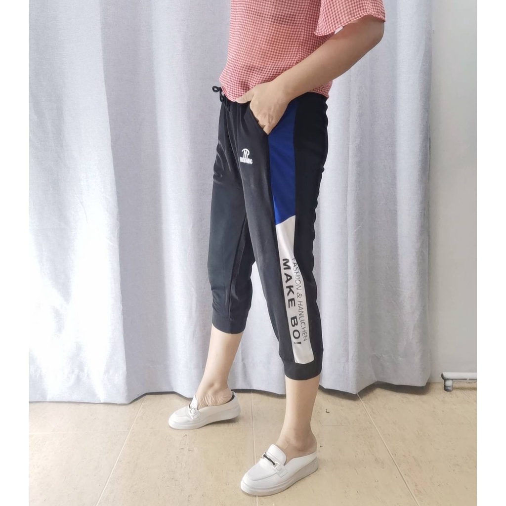 #กางเกงผู้หญิงขา7ส่วน（ผ้ายืดตัวใหญ่）ราคาพิเศษ+ใส่เทียวใส่ออกกำลังกายใด้"เอวระหว่าง 26-42 ใส่ได้"ผ้ายืดใส่ดีใส่สบาย-261