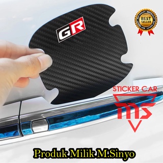 สติกเกอร์คาร์บอน 3d สําหรับติดมือจับประตูรถยนต์ toyota gr sport innova fortuner veloz agya yaris avanza Antem sienta 3d