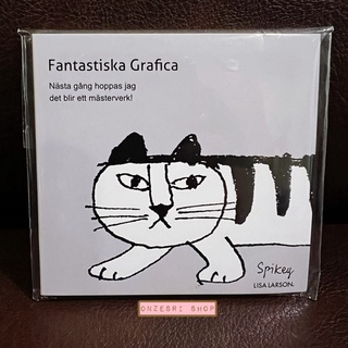 Sticky Note Lisa Larson จากญี่ปุ่น ลายสีเทา ขนาด 9.2 x 0.5 x 8 ซม. มี 4 ขนาด รวม 100 แผ่น