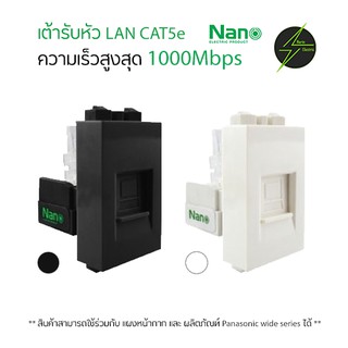 เต้ารับแลน Lan CAT5E NN-LAN5 สีขาว,ดำ