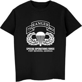 ขายดี เสื้อยืดลําลอง แขนสั้น พิมพ์ลาย Ranger 75th Rgt Georgia สไตล์ฮาราจูกุ สําหรับผู้ชาย PHpbak40CNbggj90