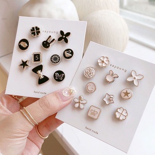 5 / 10 PCS Bros Pin Wanita Model Invisible Tanpa Kancing Dapat Dilepas Untuk Pakaian Sweater Mini Pin Baju Pin Aksesoris Hijab Berbagai Bentuk isi 10 pcs