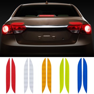 2PCS Car Reflective Safety Stickers Decal Self Adhesive Waterproof Warning Tape Car Rear Tail Light Stickers Emblem