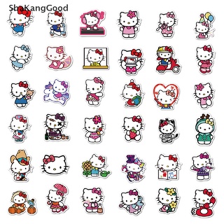 Skth สติกเกอร์ PVC ลาย Hello Kitty น่ารัก สําหรับติดตกแต่งแล็ปท็อป สเก็ตบอร์ด แก้วน้ํา 100 ชิ้น