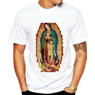 เสื้อยืดวินเทจเสื้อยืด พิมพ์ลาย lady of guadalupe Tilma Replica สําหรับผู้หญิงS-5XL