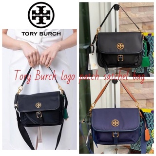 💕 ‪Tory Burch logo patch satchel bag