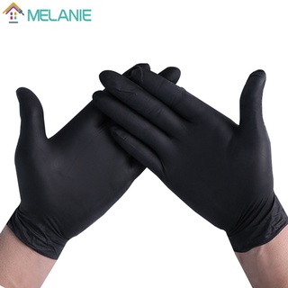 1Pc Wear Resistant Household Disposable Black Non-slip Nitrile Gloves / Rubber Latex Food Cleaning Dishwashing Gloves