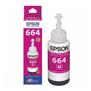 หมึกเติมสีชมพู Epson T664 M ใช้กับปริ้นเตอร์อิงค์เจ็ท Epson L100/ 110/ 120/ 200/ 210/ 220