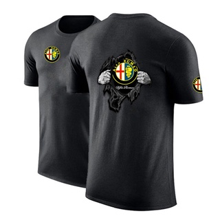 [S-5XL] GILDAN 【เสื้อผ้าปาร์ตี้】ใหม่ เสื้อยืดแขนสั้น ผ้าฝ้าย 100% พิมพ์ลาย Alfa Romeo แฟชั่นฤดูร้อน สําหรับผู้ชาย