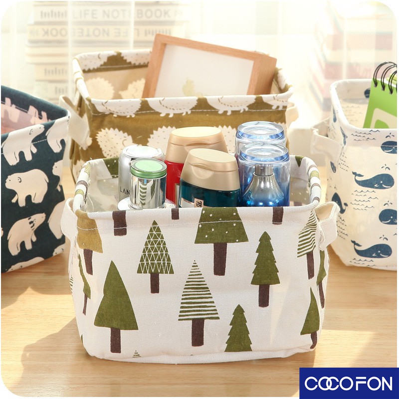 #CC25 ตะกร้า กันน้ำ เก็บของ กล่องเก็บของ พับได้ ขนาดเล็ก Small storage basket cartoon ราคา ถูกที่สุด ดีลบีเคเค แกลเลอรีภาพที่ 4