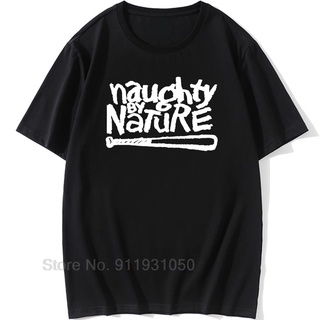 เสื้อยืดแขนสั้นลําลอง คอกลม ผ้าฝ้ายแท้ พิมพ์ลายวงดนตรี Naughty By Nature Old School สไตล์ฮิปฮอป 90S Bboy Bgirl ทรงหลวม ส
