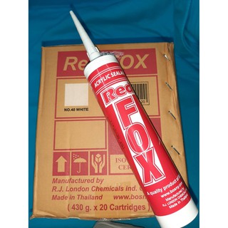 กาวซิลิโคน RED FOX ACRYLIC SEALANT สีขาว จำนวน 1 กล่อง(20 หลอด) (GL135) กาวซิลิโคน ซิลิโคน อะคิลิก