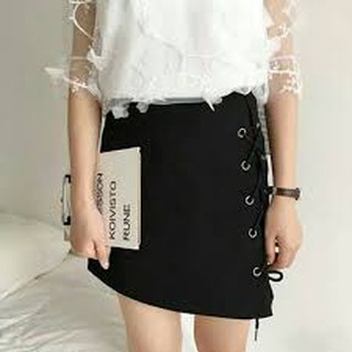 พร้อมส่ง!กระโปรงกางเกงผูกเชือกผ้าฮานาโกะFreesize