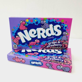 US CANDY BEST SELLER !! USA American Wonka Nerds Strawberry / Grape Double Color Nerds 141 g เนิร์ด สตอ องุ่น