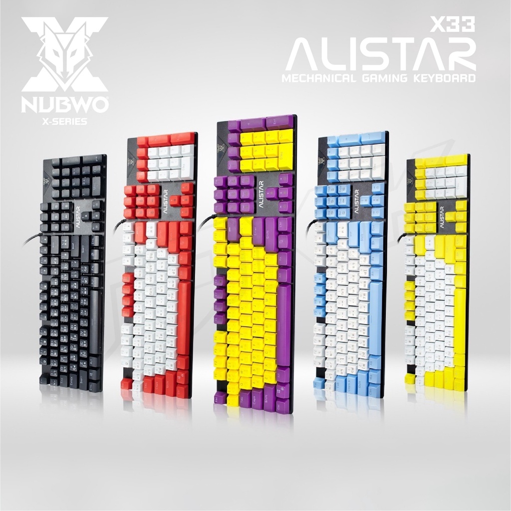 NUBWO ALISTAR X33 คีย์บอร์ดเกมมิ่ง คีย์บอร์ดGaming Keyboard Mechanical ...