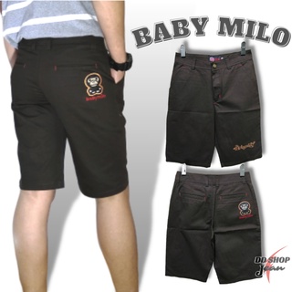 Babymilo กางเกงขาสั้นขาสามส่วน กางเกงขาสั้นชาย โลโก้งานปัก มีเอว28"-38" คนเอวใหญ่ใส่ได้มีให้เลือกเอว38"