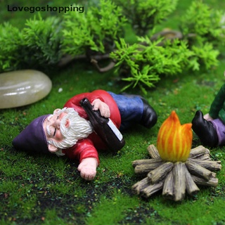 Lovegoshopping FairyCome Mini Garden Gnome Figurines Resin Fairy Garden Funny Miniature Gnomes TH