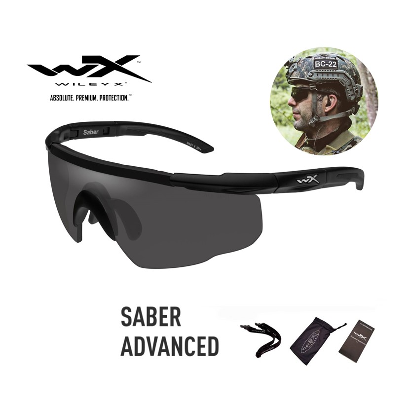 Wiley X รุ่น SABER ADVANCED (ของแท้) แว่นกันแดด แว่นทหาร แว่น Safety Tactical ทรง eyeshields เป็นรุ่นที่ขายดีที่สุด