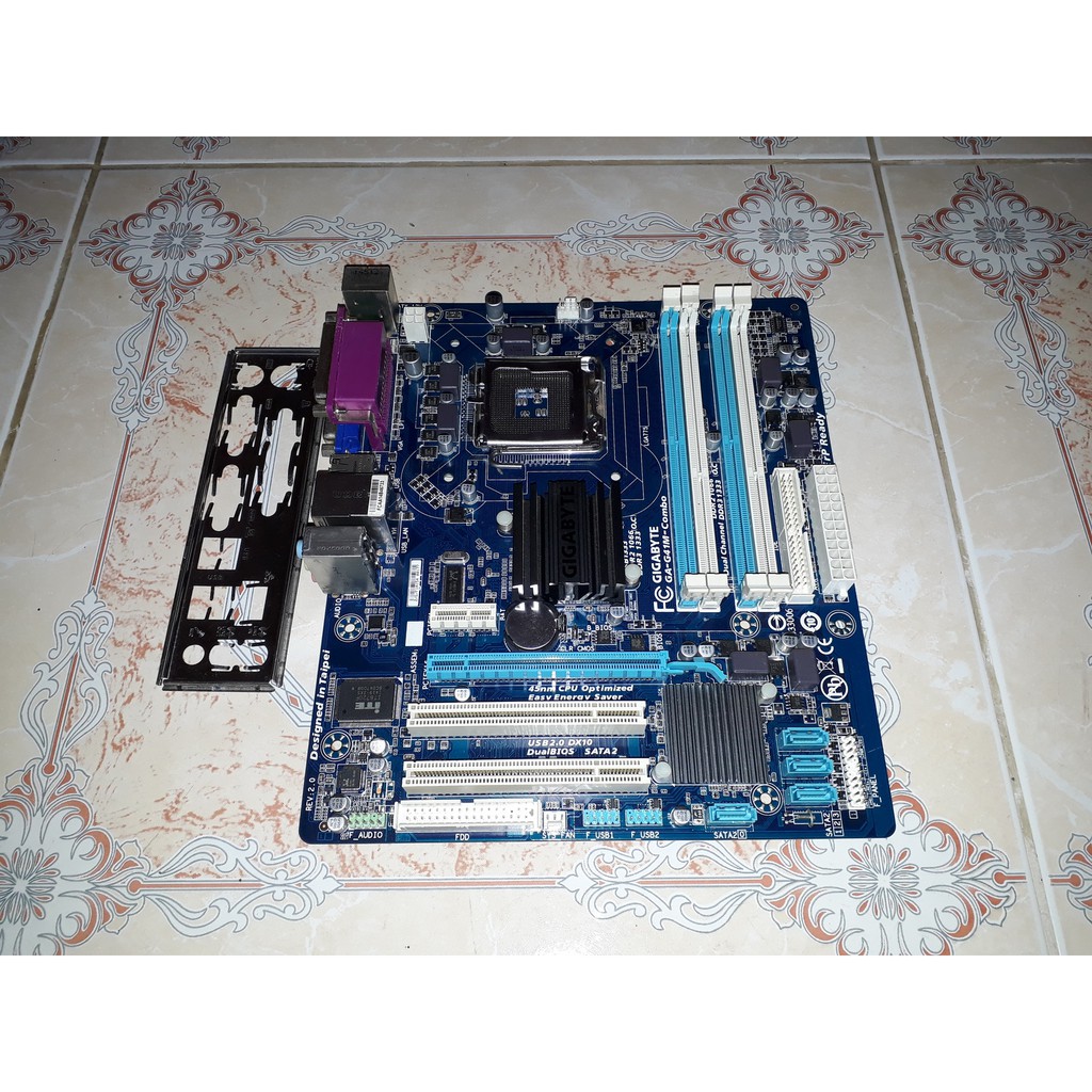 Mainboard 775 Gigabyte GA-G41M-COMBO REV1.3 พร้อมฝาหลัง สำหรับแรม DDR2 และ DDR3