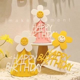 (ร้านไทย ส่งไว ส่งทุกวัน) รวมหมวกวันเกิด Daisy หมวกวันเกิด happy birthday