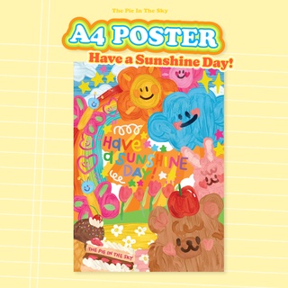 Poster A4 โปสเตอร์ตกแต่งขนาด A4☀️The Pie In The Sky