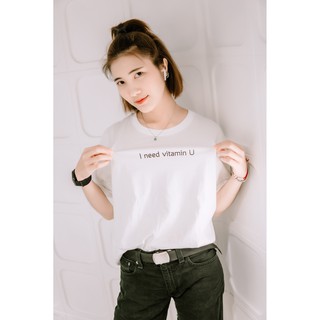 เสื้อยืดโอเวอร์ไซต์ ลายที่ 2 ผ้าคอนตอน 100% พิมพ์ลาย ภาษา สไตล์ มินิมอล ใส่ได้ทั้งชายทั้งหญิง oversize