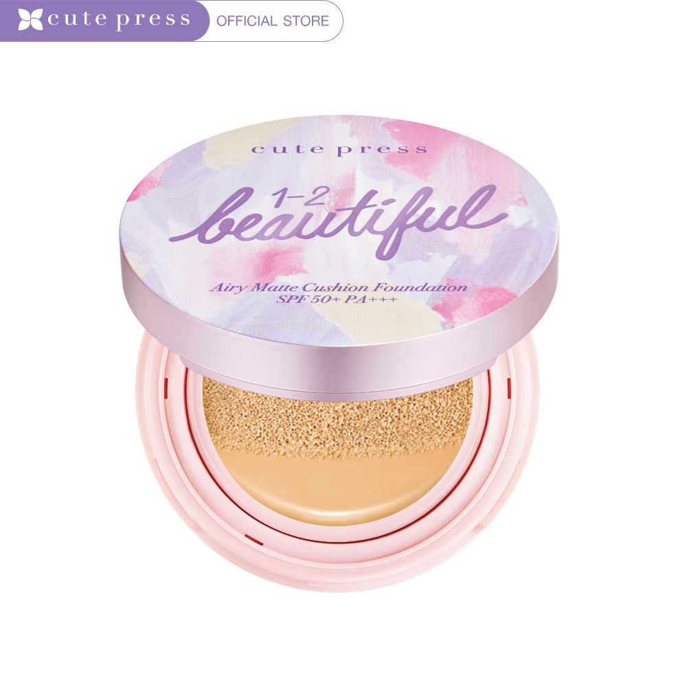 CUTE PRESS 1-2-BEAUTIFUL AIRY MATTE CUSHION FOUNDATION SPF 50+ PA+++