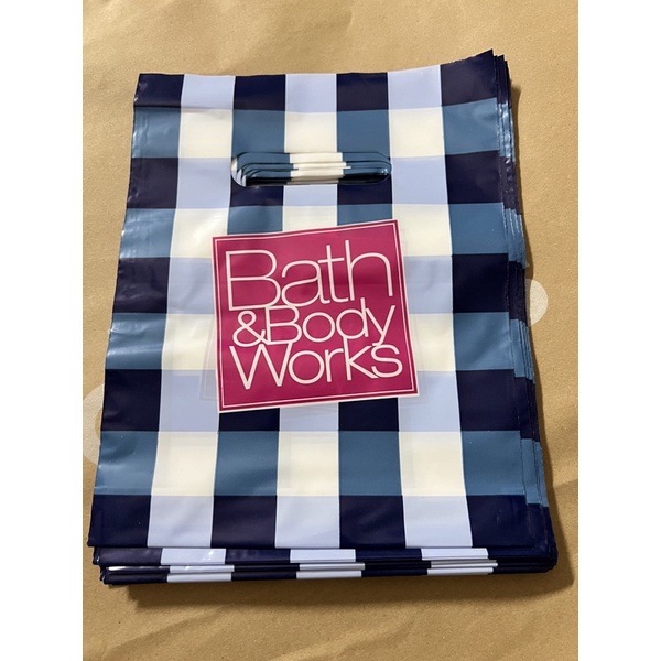 เซต 10 ใบถุงพลาสติก Bath&body works/ริบบิ้นผ้า