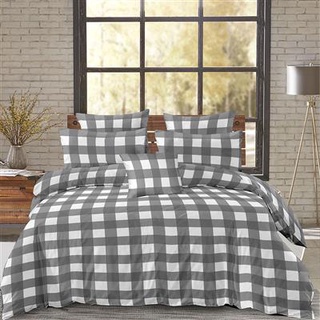 Homehapp ผ้านวม KASSA HOME รุ่น Plaid ขนาด 90 x 100 นิ้ว สีเทา