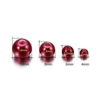 4mm 100 ชิ้น/ถุง ไข่มุกเทียม ลูกปัดแก้ว สร้อยคอ สร้อยข้อมือ เครื่องประดับ DIY ทำ