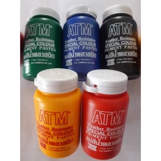 แม่สีน้ำพลาสติก ยี่ห้อ ATM ขนาด 100 กรัม มี 5 สี