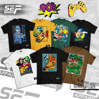 เสื้อเด็กหญิง - SEF เครื่องแต่งกายวิดีโอเกม 90s เสื้อยืดเด็กเสื้อยืดเสื้อยืดเสื้อผ้าผ้าฝ้าย Unisex