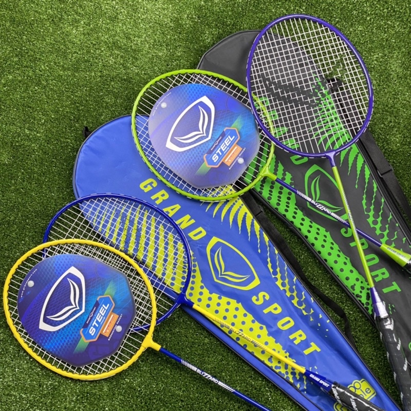 GRAND SPORT ไม้แบดมินตันแพคคู่ GS #Blizzar รหัส : 372192 **แถมฟรี ลูกแบด 1 ลูก**